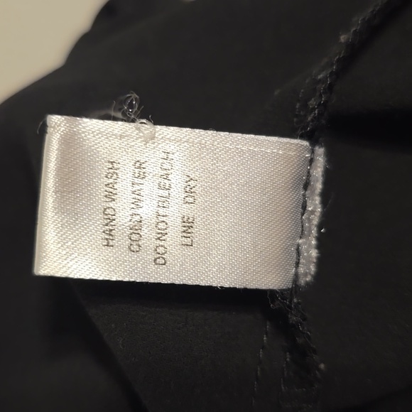 Calvin Klein Top Blouse Women's Small Black Sheer Chiffon L-Sleeve Dressy Office - Picture 10 of 10